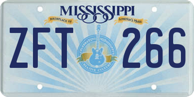 MS license plate ZFT266