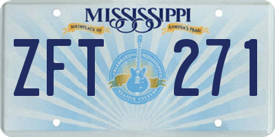 MS license plate ZFT271