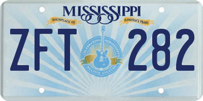 MS license plate ZFT282