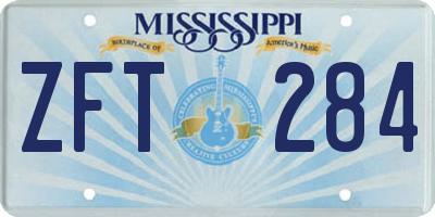 MS license plate ZFT284