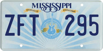 MS license plate ZFT295