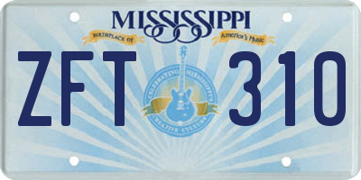 MS license plate ZFT310