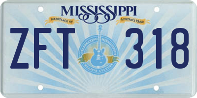 MS license plate ZFT318