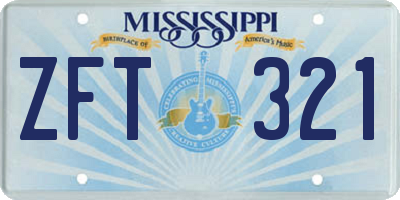 MS license plate ZFT321