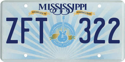 MS license plate ZFT322