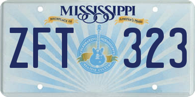 MS license plate ZFT323