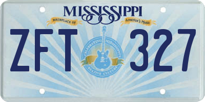 MS license plate ZFT327