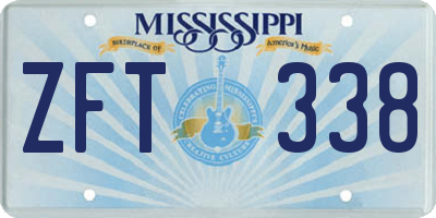 MS license plate ZFT338