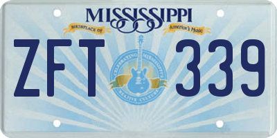 MS license plate ZFT339