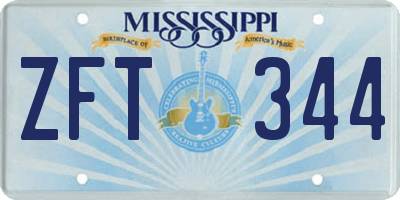 MS license plate ZFT344