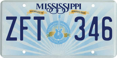 MS license plate ZFT346