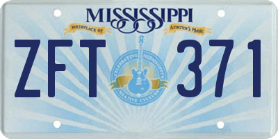 MS license plate ZFT371