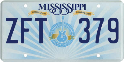 MS license plate ZFT379