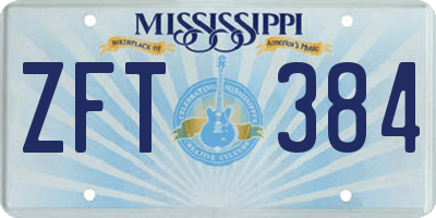 MS license plate ZFT384