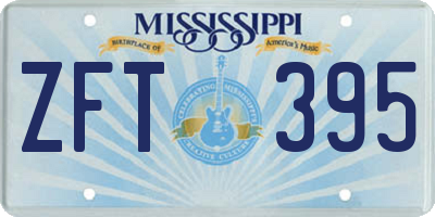 MS license plate ZFT395