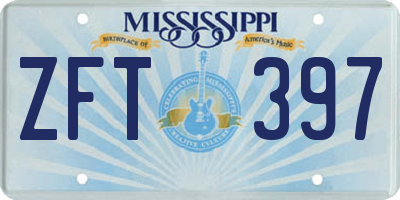 MS license plate ZFT397