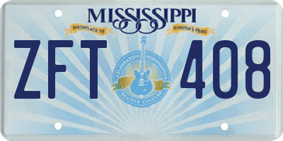 MS license plate ZFT408