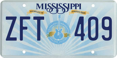 MS license plate ZFT409