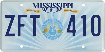 MS license plate ZFT410