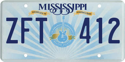 MS license plate ZFT412