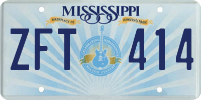 MS license plate ZFT414