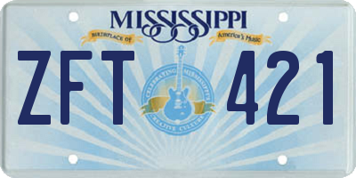 MS license plate ZFT421