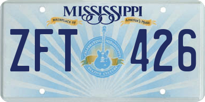 MS license plate ZFT426