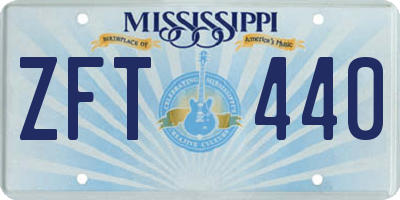 MS license plate ZFT440