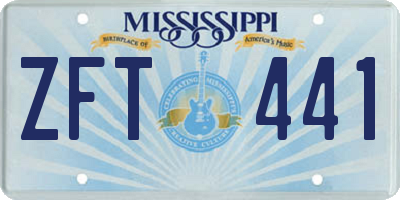 MS license plate ZFT441