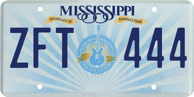 MS license plate ZFT444