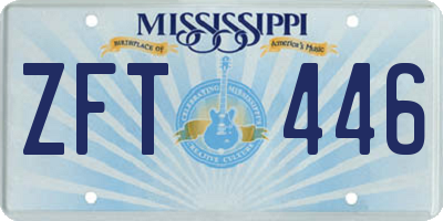 MS license plate ZFT446