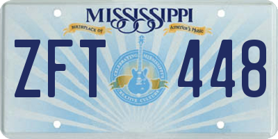 MS license plate ZFT448