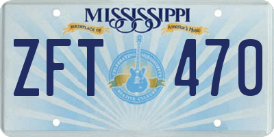 MS license plate ZFT470