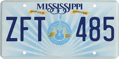 MS license plate ZFT485