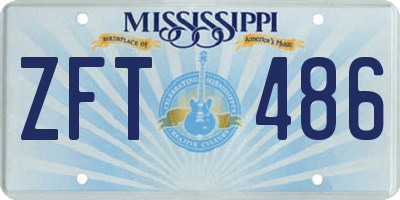 MS license plate ZFT486
