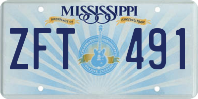 MS license plate ZFT491
