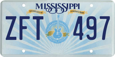 MS license plate ZFT497