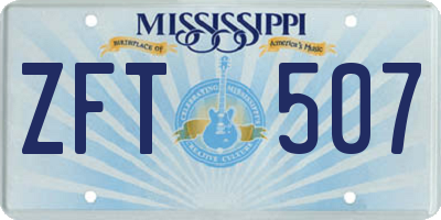 MS license plate ZFT507