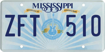 MS license plate ZFT510
