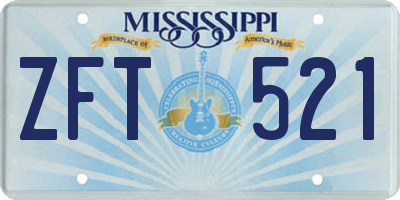 MS license plate ZFT521