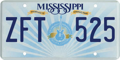 MS license plate ZFT525