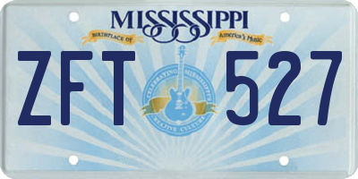 MS license plate ZFT527