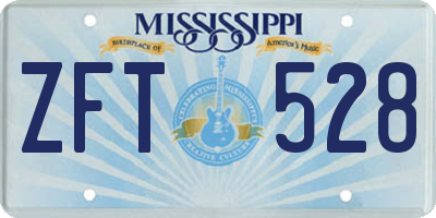 MS license plate ZFT528