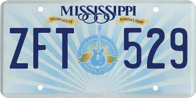 MS license plate ZFT529