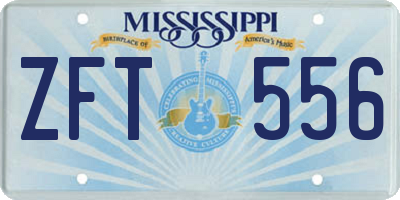 MS license plate ZFT556