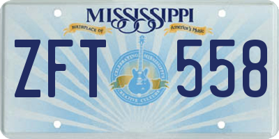 MS license plate ZFT558