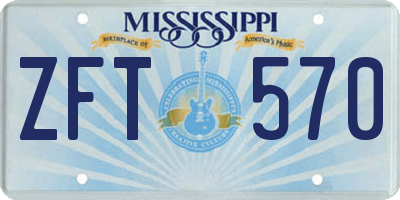 MS license plate ZFT570