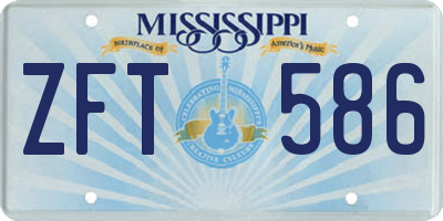 MS license plate ZFT586