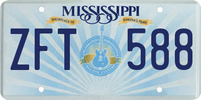 MS license plate ZFT588