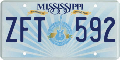 MS license plate ZFT592